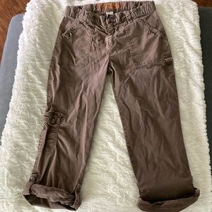 Old Navy size kids, 14 chocolate brown, clamdigger style pants